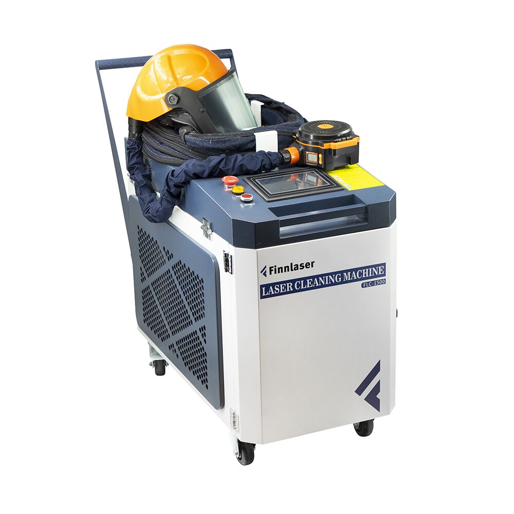 laser rust cleaning machine with a clean air mask papr